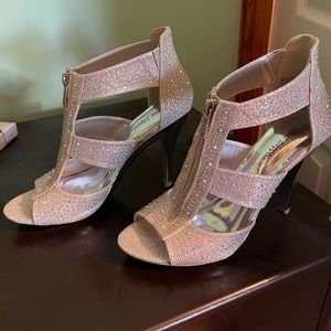 Silver Slipper Heels